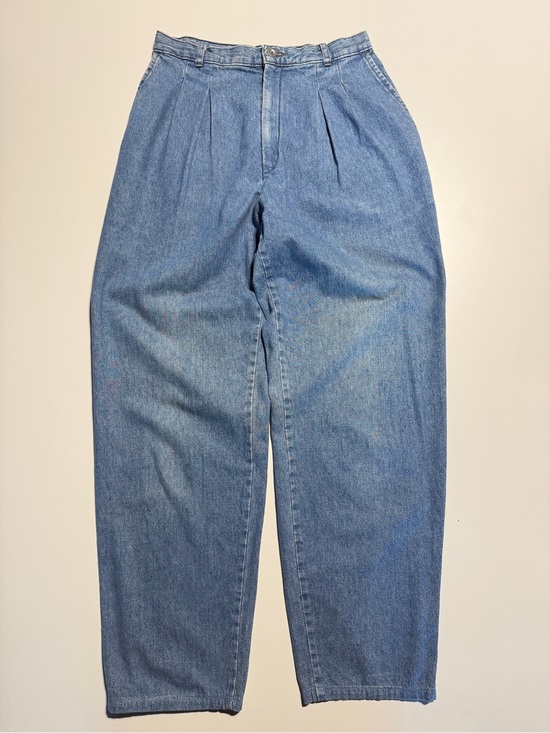 Levi's Pants - Vintage Levi’s Sportswear Pleated Denim Trousers Womens US10 W28 Light Wash
